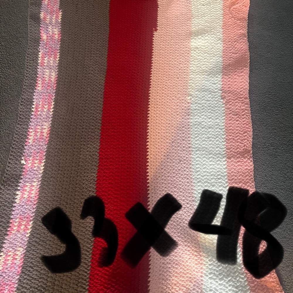 Scrap yarn, child’s blanket
